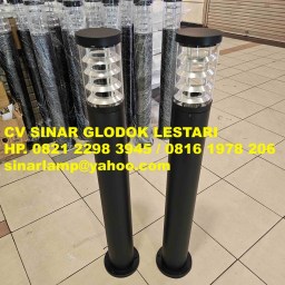 Lampu Taman Pilar Pole GL Bollar Ring Mirror E27 1 Meter